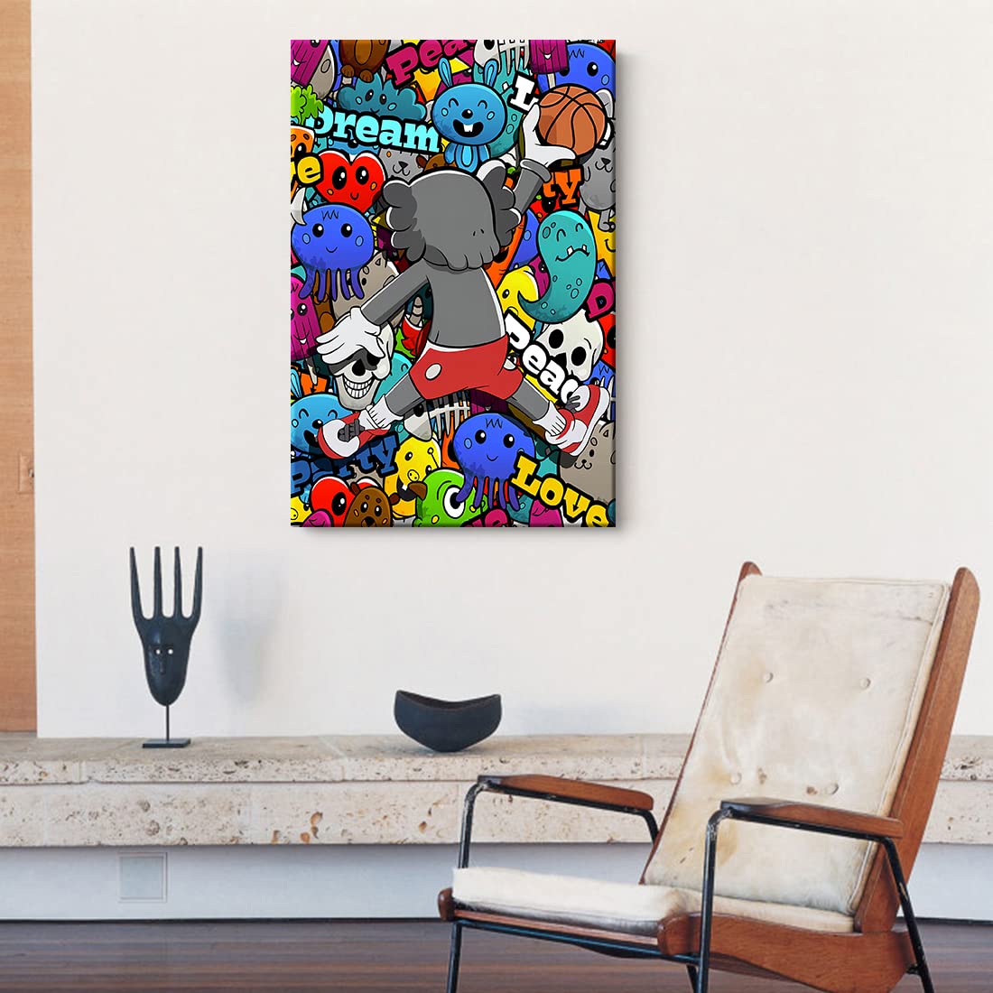 Amazon.co.jp: ウォールアート 暴力的なクマかわいい壁画 子供部屋の